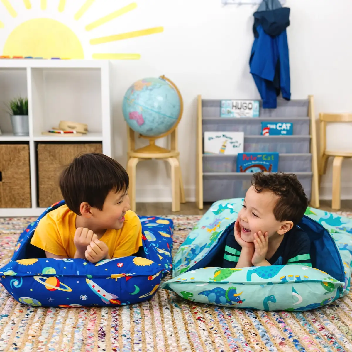Wildkin Nap Mat with Pillow and Blanket | Preschool Rest Mat, Dinosaur Land, All-in-One Compact Roll - view 6