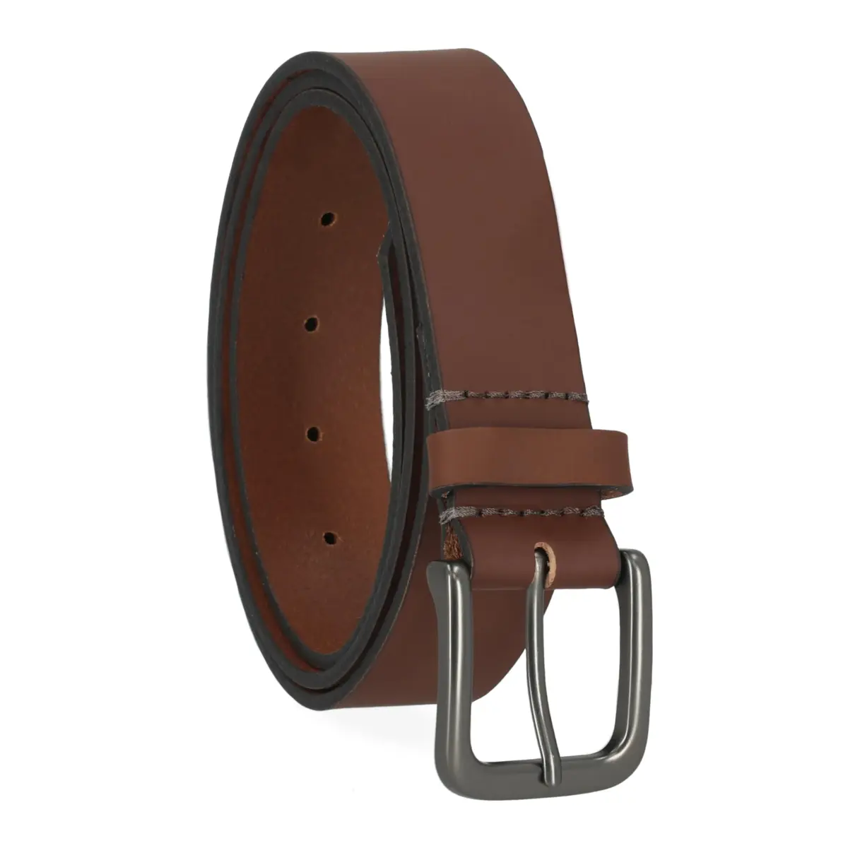 Timberland Men's 35mm Classic Buckle Jean Leather Belt, Brown, 34 (85 cm / 34 in) - main product image