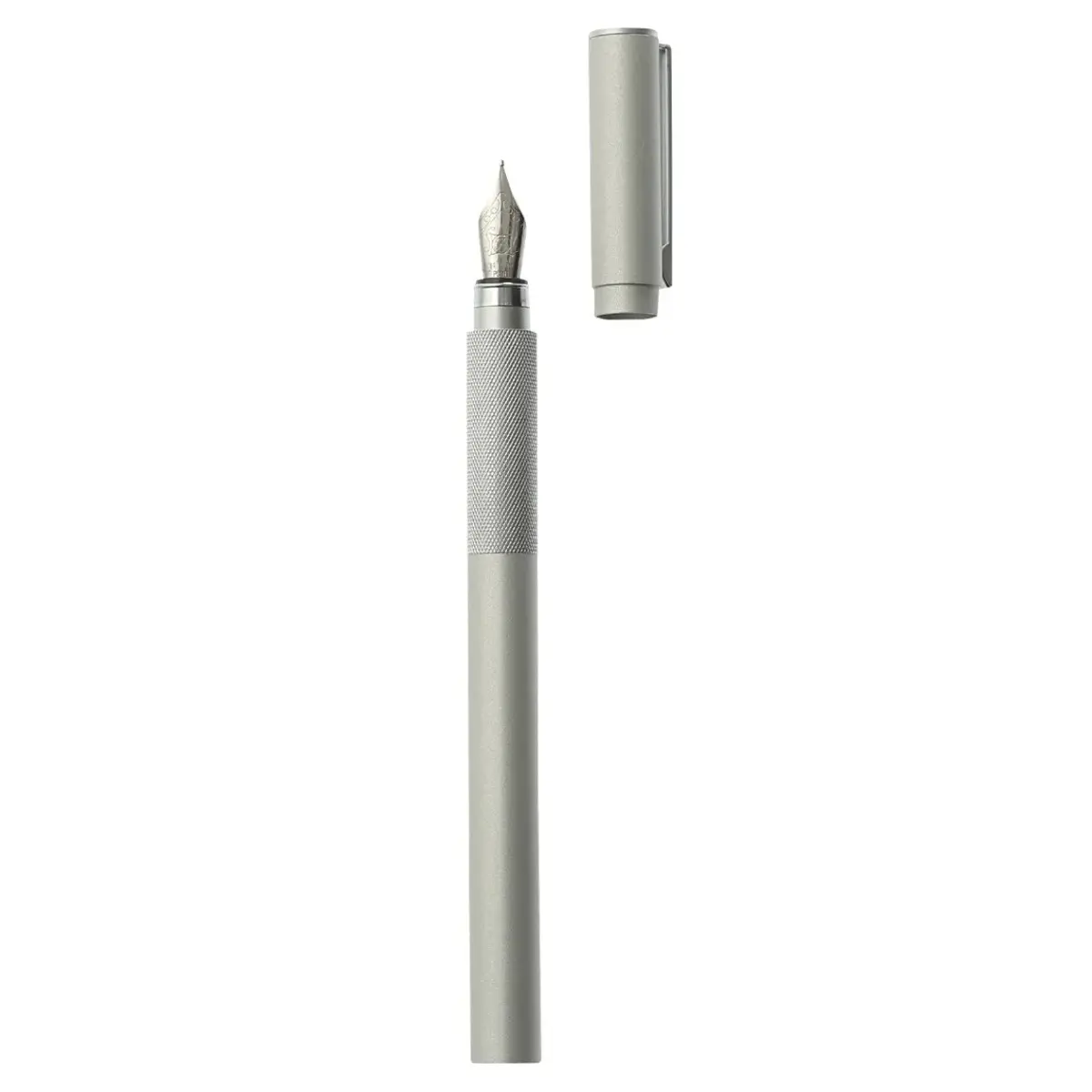 MUJI Aluminum Fountain Pen Black Ink | Smooth Writing Instrument - main product image