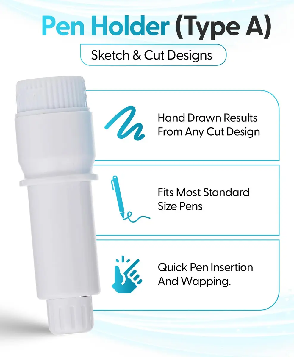 Silhouette America Pen Holder 2 with 3 Threaded Adapters | Compatible with Silhouette Cameo - view 5