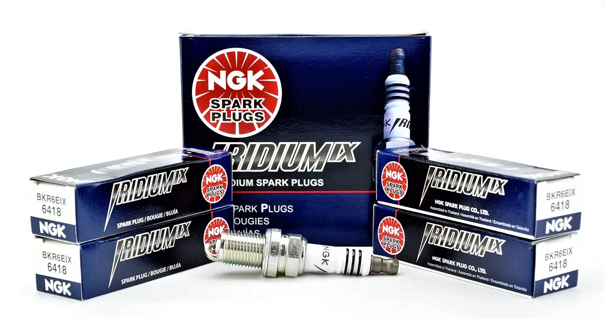 NGK 6418 Iridium IX Spark Plug BKR6EIX - 4 PCS | 14mm x 19mm Thread - main product image