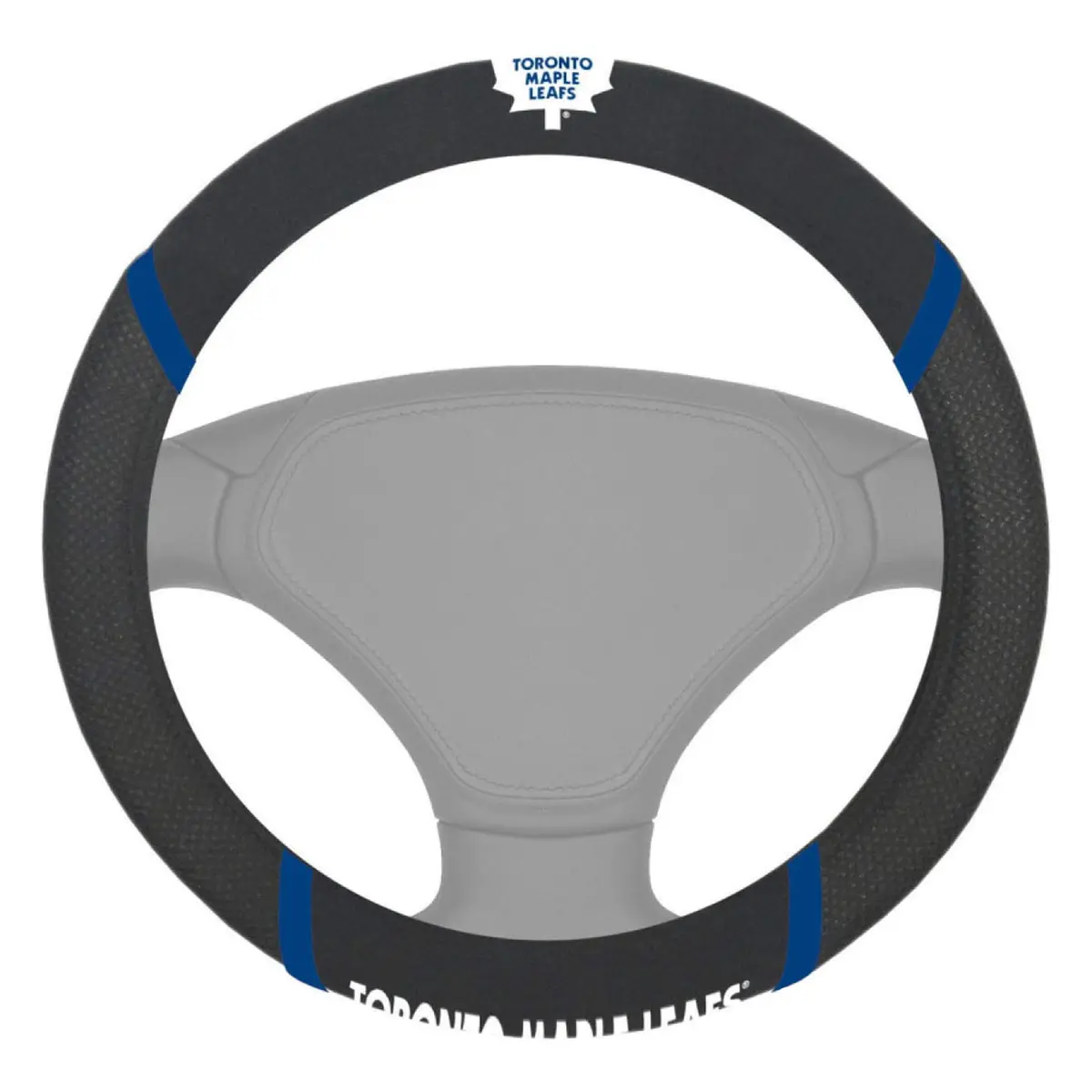 FANMATS Toronto Maple Leafs Embroidered Steering Wheel Cover | Faux Suede & Mesh, 15" Diameter, NHL Licensed - main product image