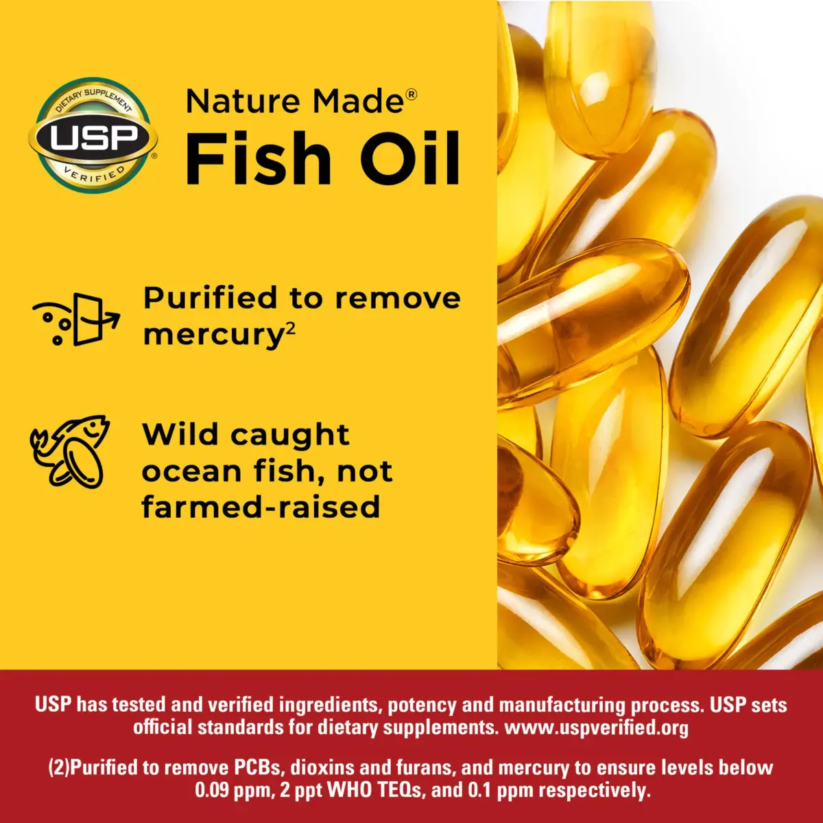 Nature Made Fish Oil Omega 3 Supplements 1000mg Softgels 320 Count | USP Verified Heart Health Support - view 3