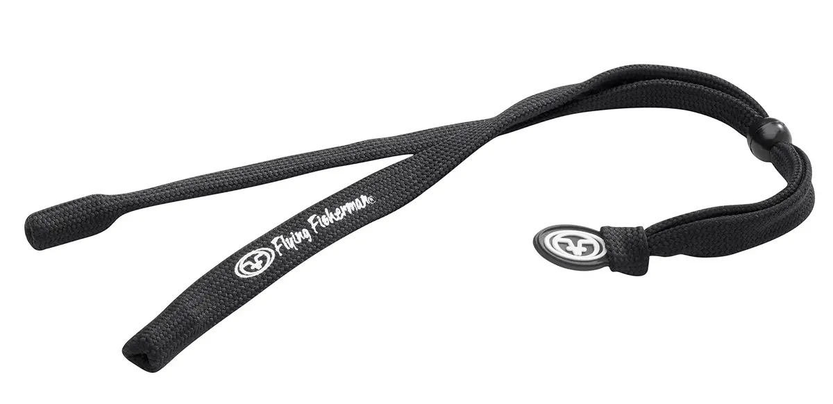 Flying Fisherman Cloth Retainer, Black | Soft, Adjustable Eyewear Strap Fits Most - main product image