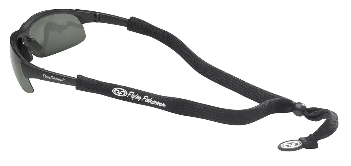 Flying Fisherman Cloth Retainer, Black | Soft, Adjustable Eyewear Strap Fits Most - view 2