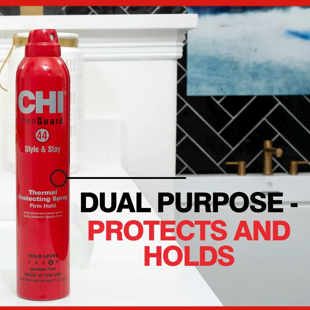 CHI 44 Iron Guard Style & Stay Firm Hold Protecting Spray, 10 Oz | Long-lasting style & thermal protection - view 4
