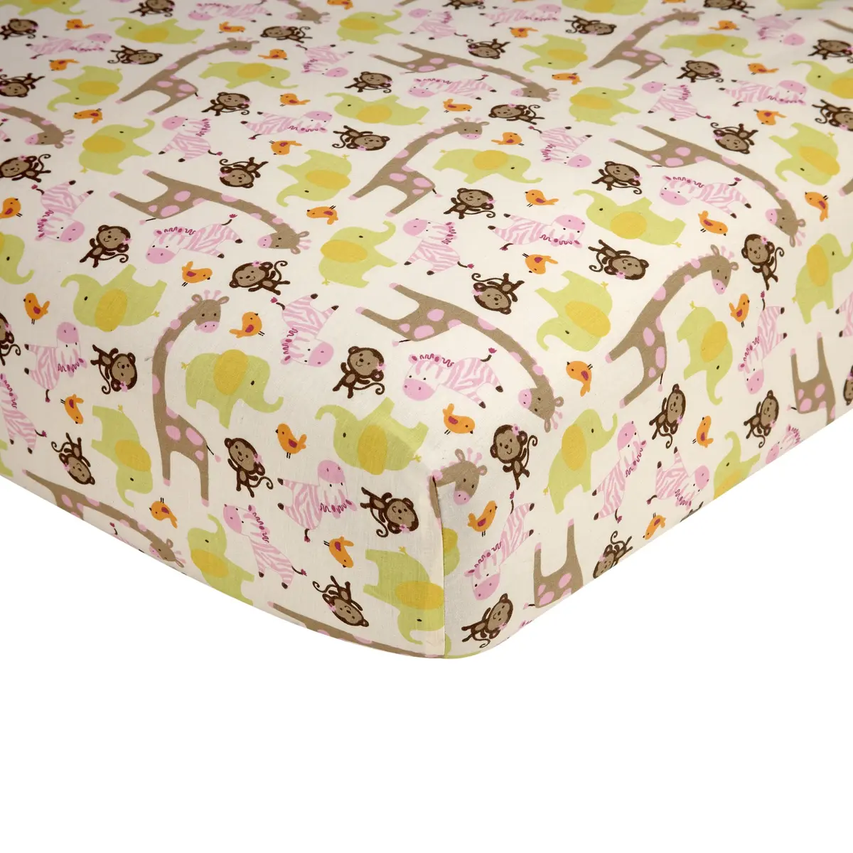 Carter's Jungle Collection Fitted Crib Sheet 52" x 28" x 9" | Soft Cotton Nursery Bedding - main product image