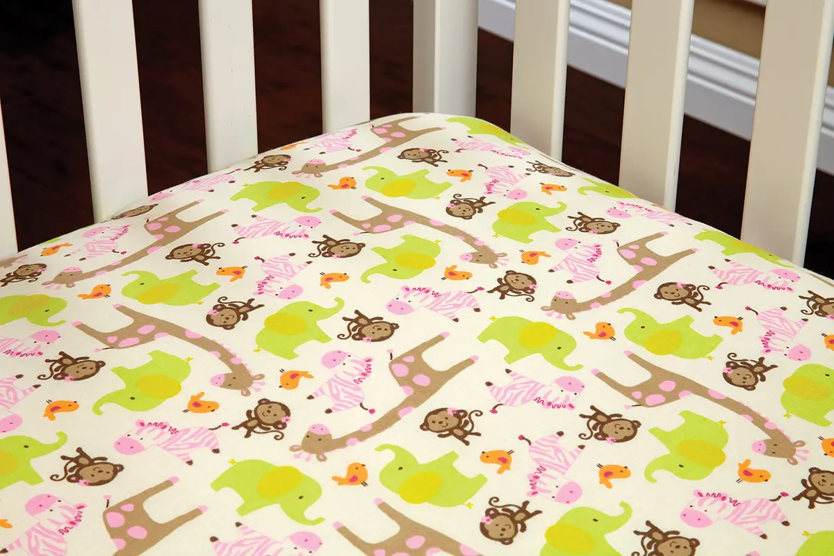 Carter's Jungle Collection Fitted Crib Sheet 52" x 28" x 9" | Soft Cotton Nursery Bedding - view 2