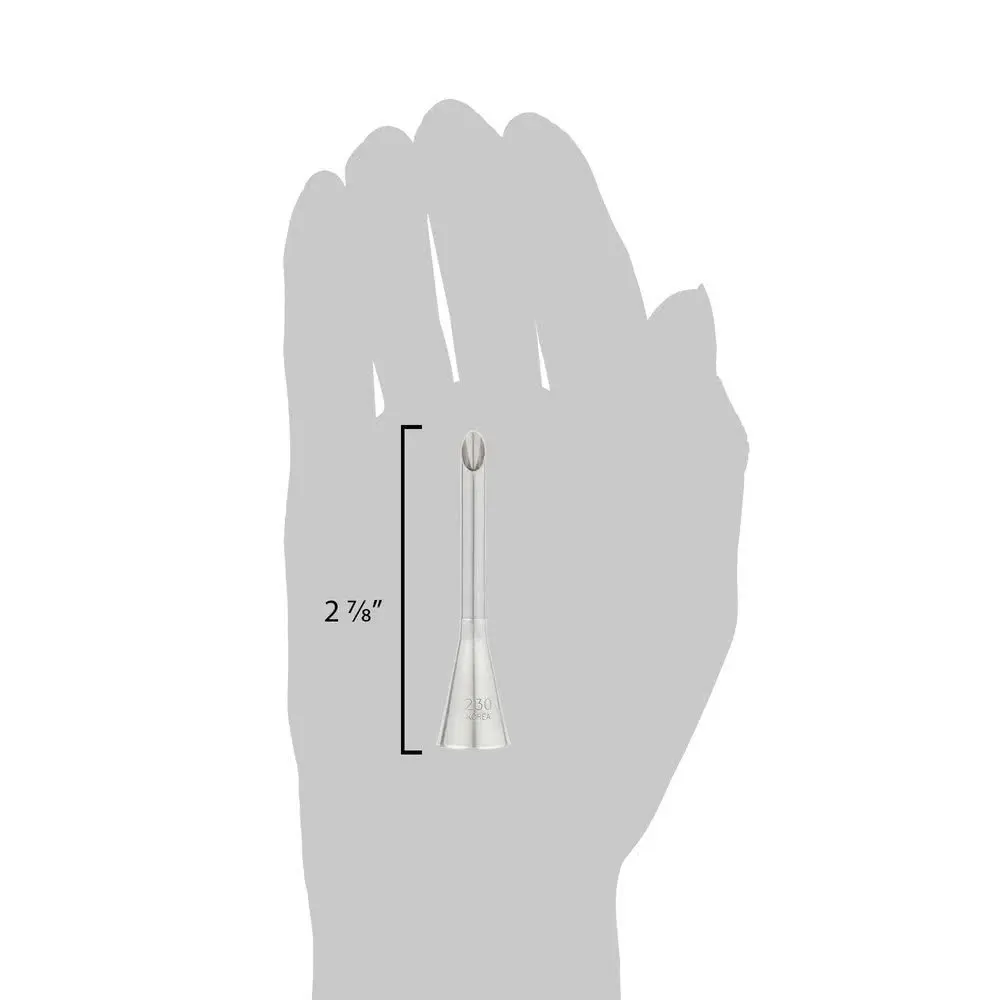 Ateco 230 2 7/8" Bismark Metal Piping Tip | Stainless Steel Pastry Filling Nozzle - view 8