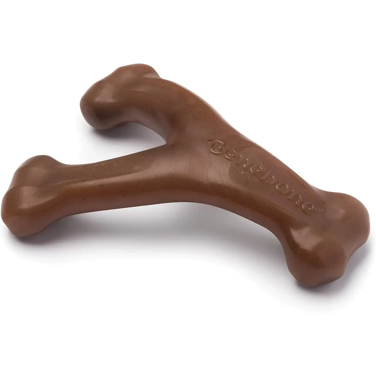 Benebone Wishbone Durable Dog Chew Toy Real Peanut Small | Tough Nylon for Aggressive Chewers - main product image