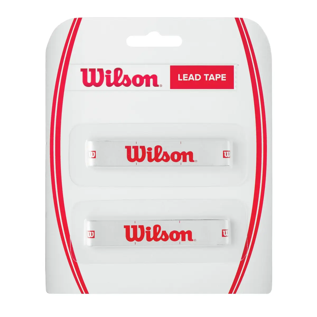 Wilson Lead Tape for Tennis Rackets, White/Red, 2x50cm Strips | Tune Your Racket Balance - main product image