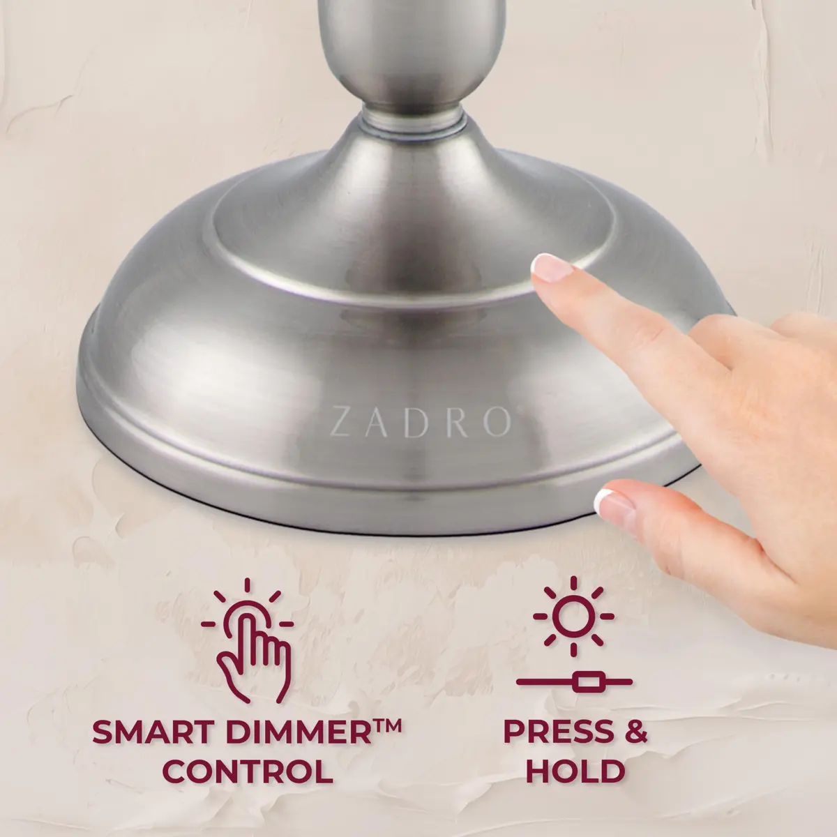 Zadro 11" Makeup Mirror with Lights and Magnification | Dimmable Touch LED Lighted Mirror with 10X Magnification - view 5