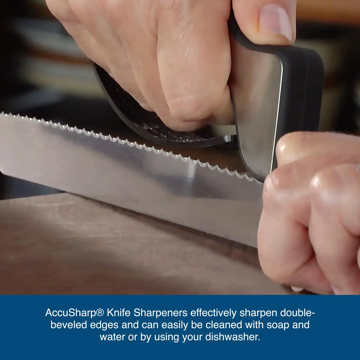 AccuSharp Knife Sharpener, Tungsten Carbide, 22cm (8.6") | Restores & Hones Straight & Serrated Knives - view 5