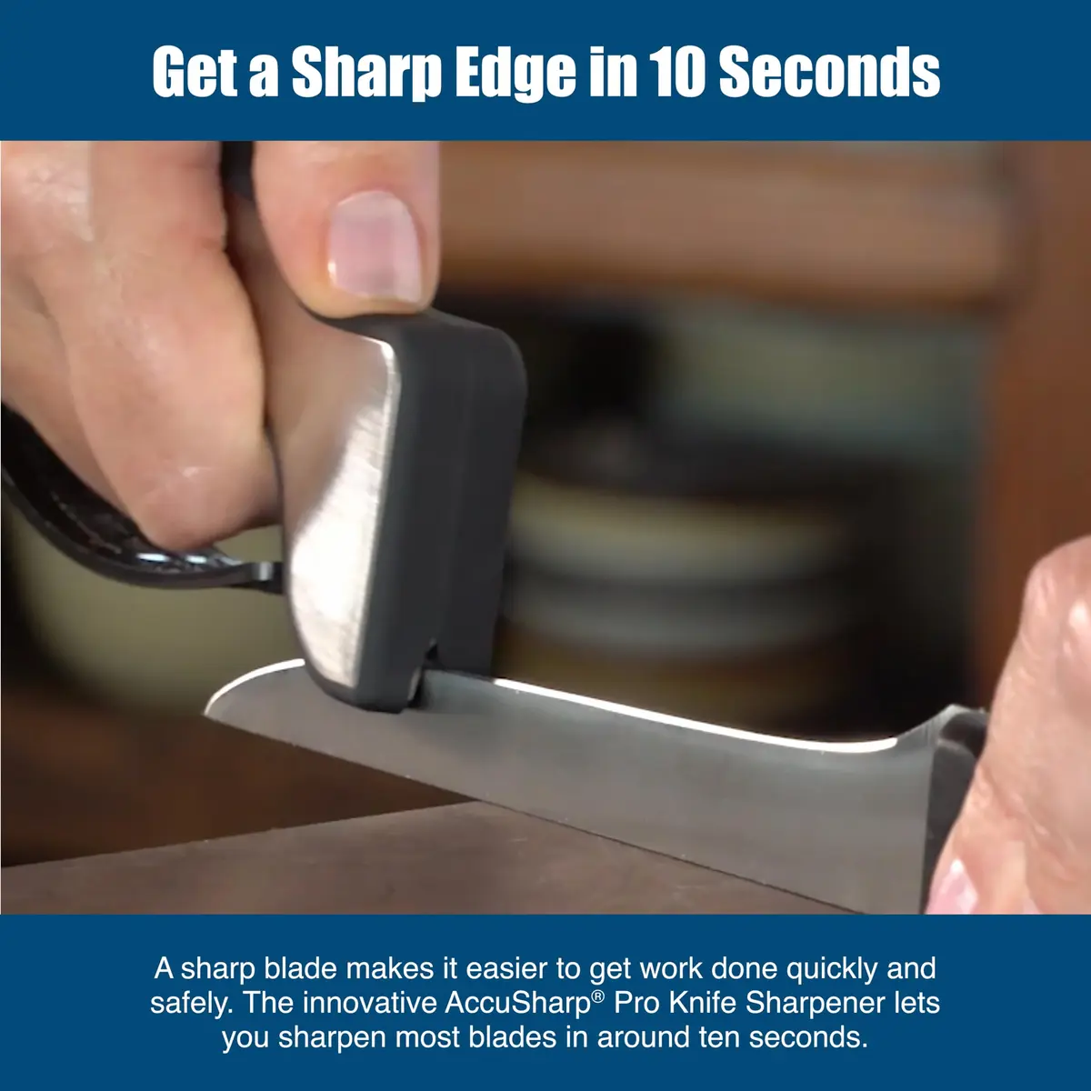 AccuSharp Knife Sharpener, Tungsten Carbide, 22cm (8.6") | Restores & Hones Straight & Serrated Knives - view 3