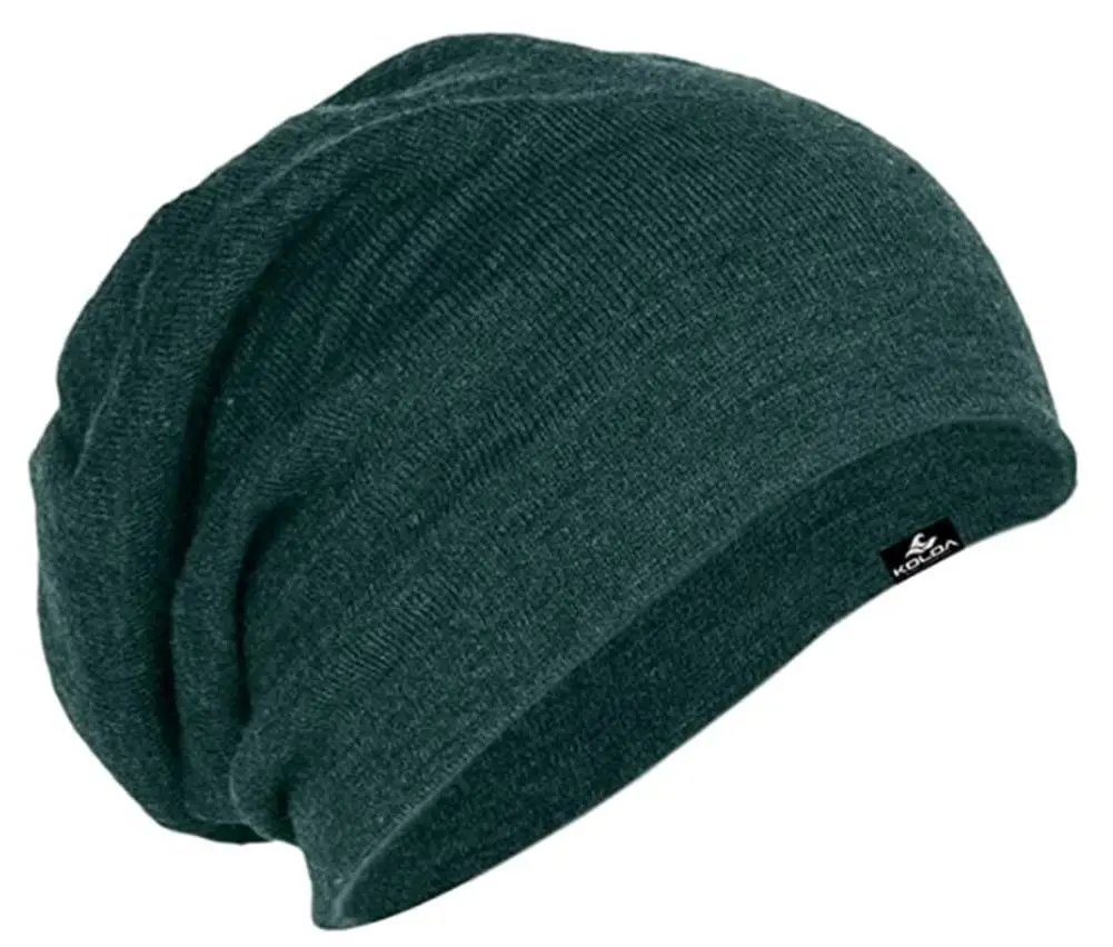 Joe's USA Forest Green Heather Slouchy Beanie | Unisex Winter & Summer Knit Hat - main product image