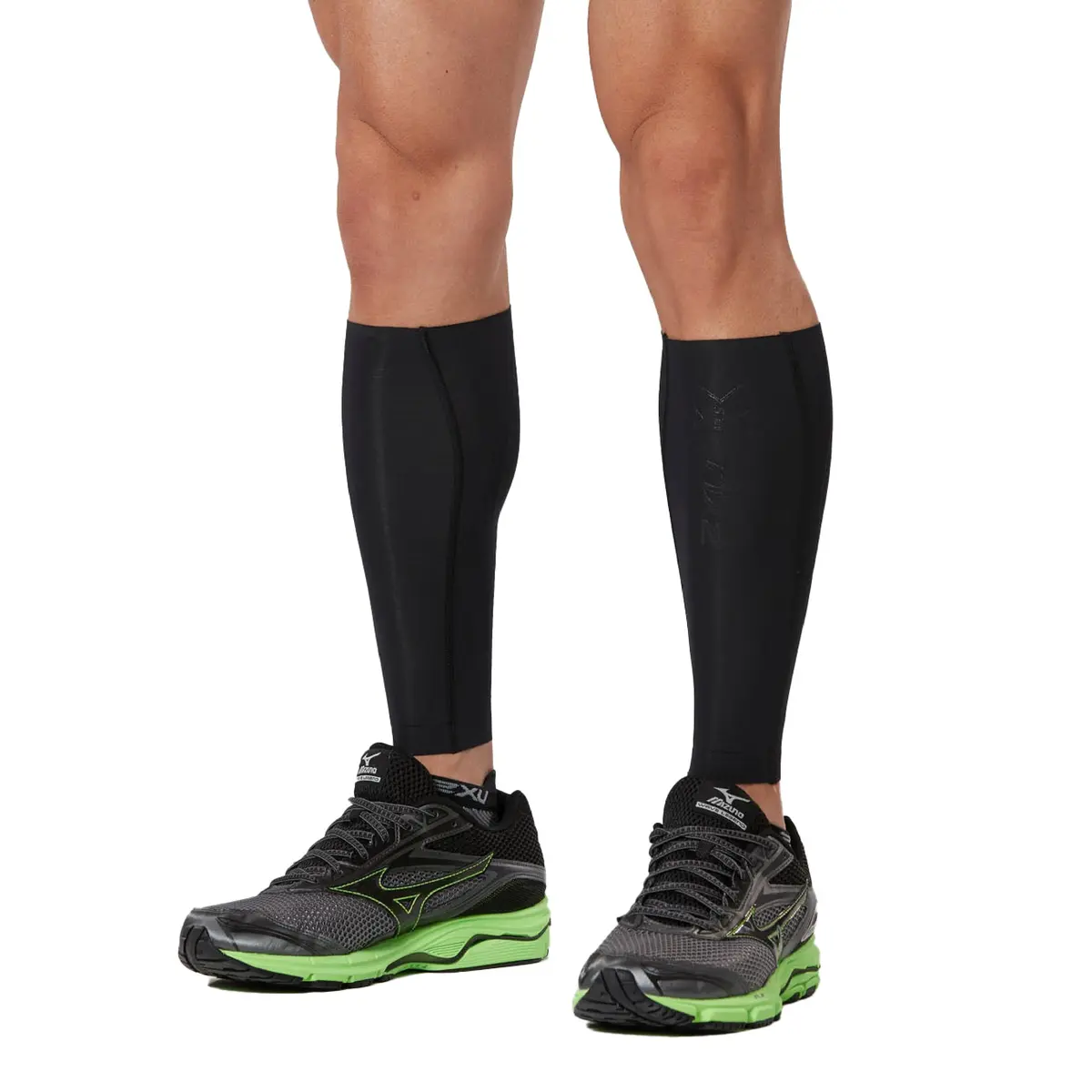 2XU Elite MCS Compression Calf Guards, Black/Gold, X-Small | Supportive Calf Sleeve for Active Men - main product image