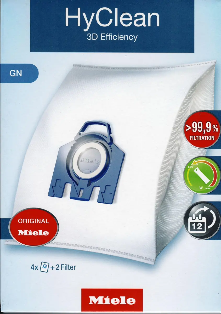 Miele Original AirClean 3D Efficiency GN Vacuum Cleaner Bags | Filters Over 99.9% Dust, Longer Service Life - main product image