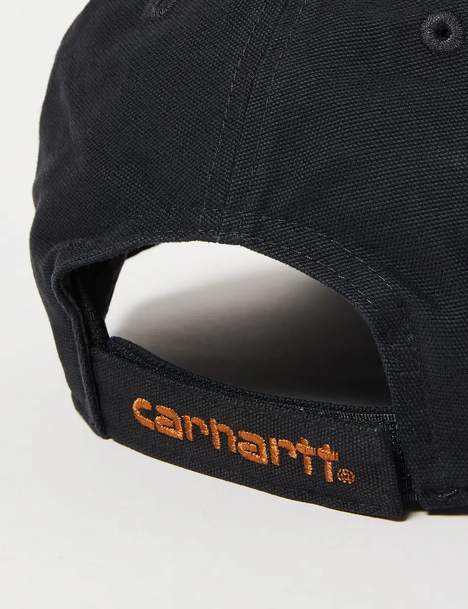 Carhartt Men's Canvas Cap, Black, One Size | Washed Canvas Baseball Cap with Adjustable Fit - view 4