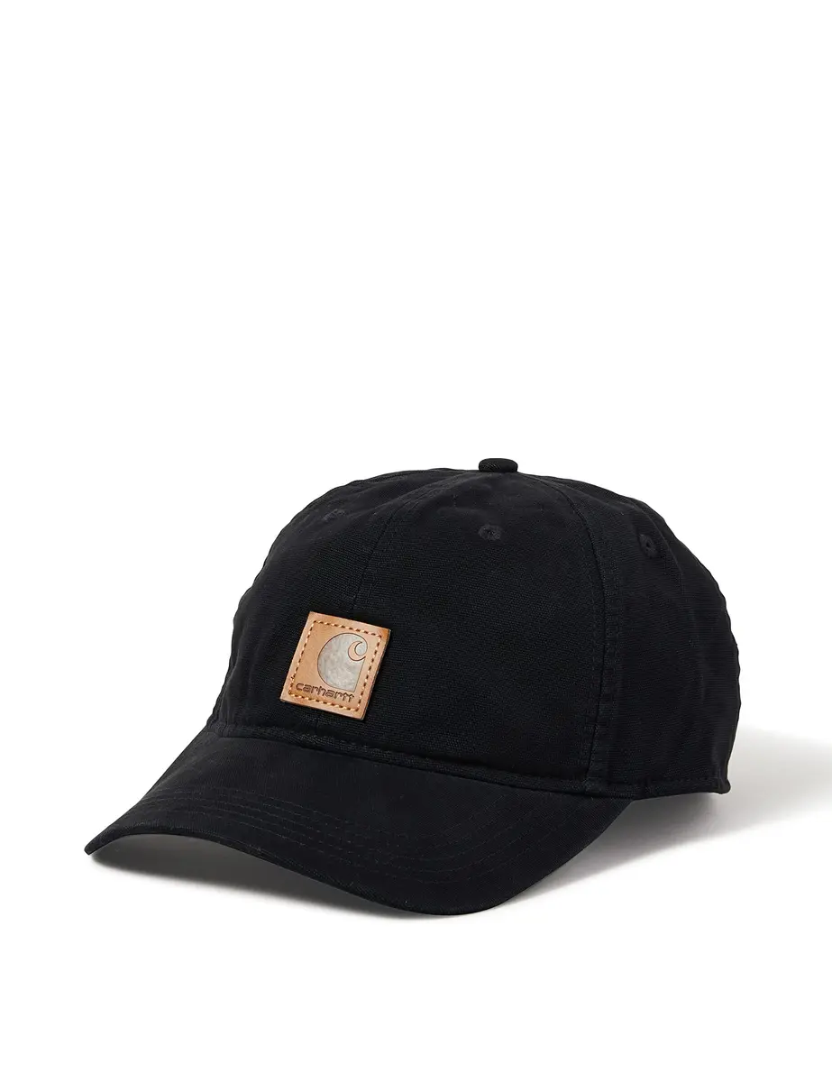 Carhartt Men's Canvas Cap, Black, One Size | Washed Canvas Baseball Cap with Adjustable Fit - main product image