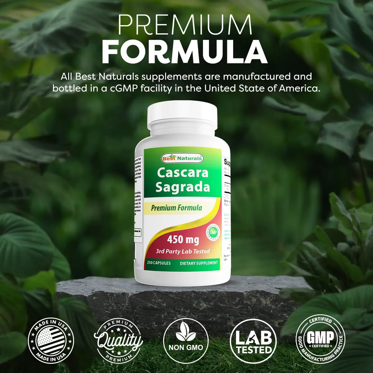 Best Naturals Cascara Sagrada 450 mg | Digestive Support Capsules for Adults - view 5