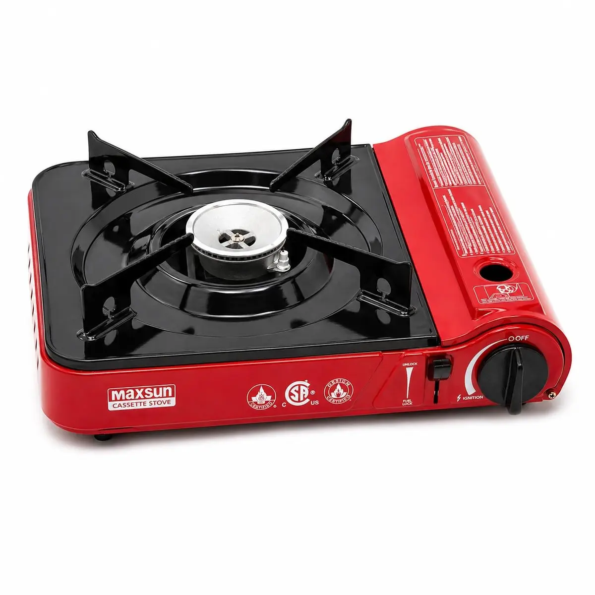 Maxsun MS-3800 Portable Butane Gas Stove | CSA Listed 9560 BTU Adjustable Flame for Camping & Outdoor Cooking - main product image