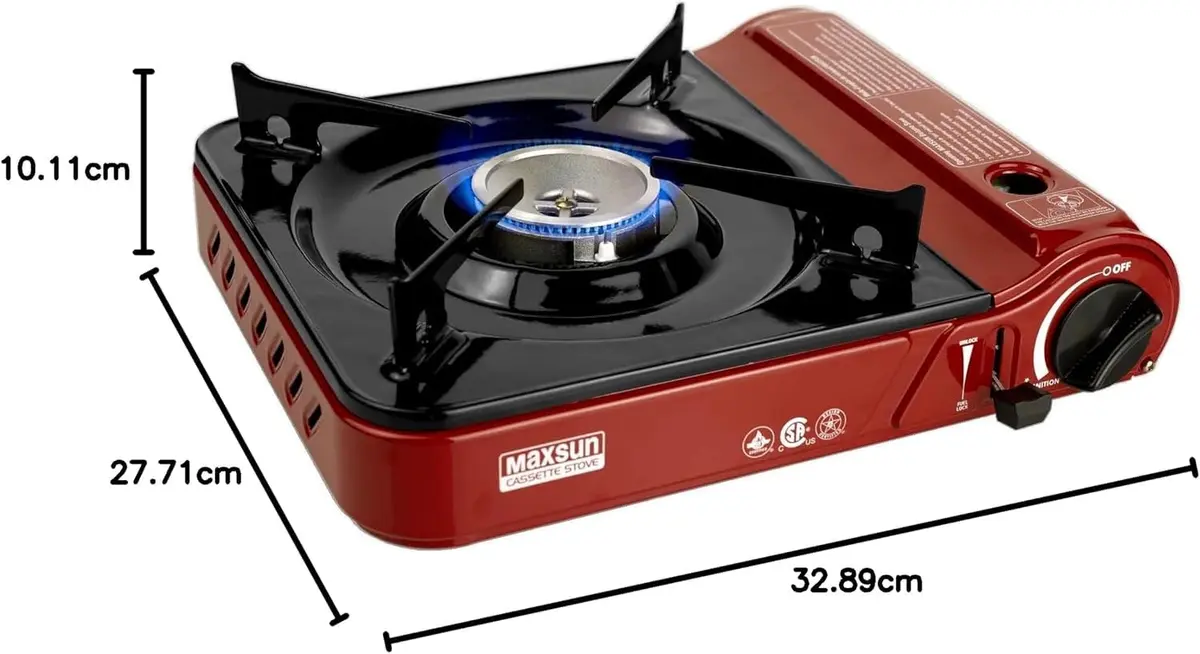 Maxsun MS-3800 Portable Butane Gas Stove | CSA Listed 9560 BTU Adjustable Flame for Camping & Outdoor Cooking - view 8