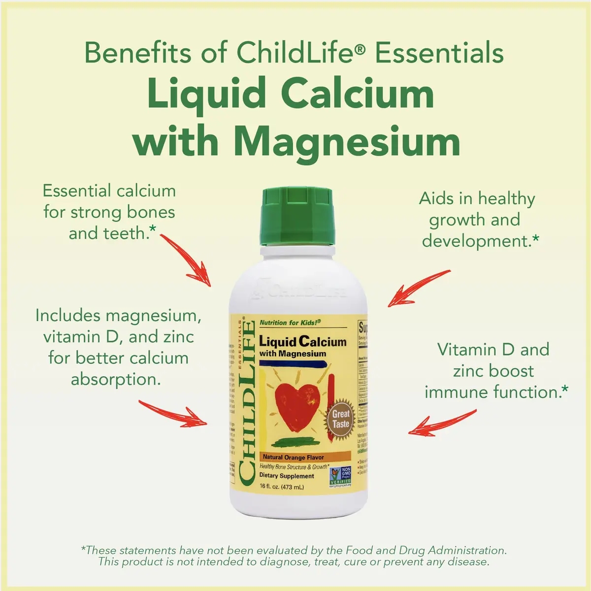 ChildLife Essentials Liquid Calcium for Kids with VIT D & Magnesium 16 oz | Supports Healthy Bone Growth & Development - view 5
