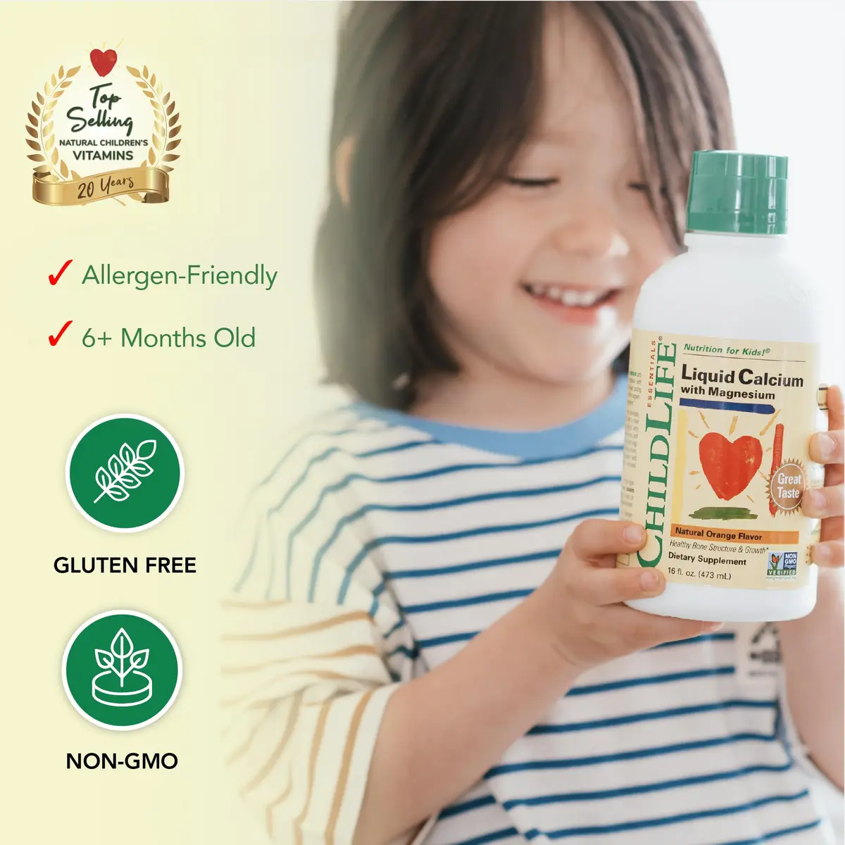 ChildLife Essentials Liquid Calcium for Kids with VIT D & Magnesium 16 oz | Supports Healthy Bone Growth & Development - view 4