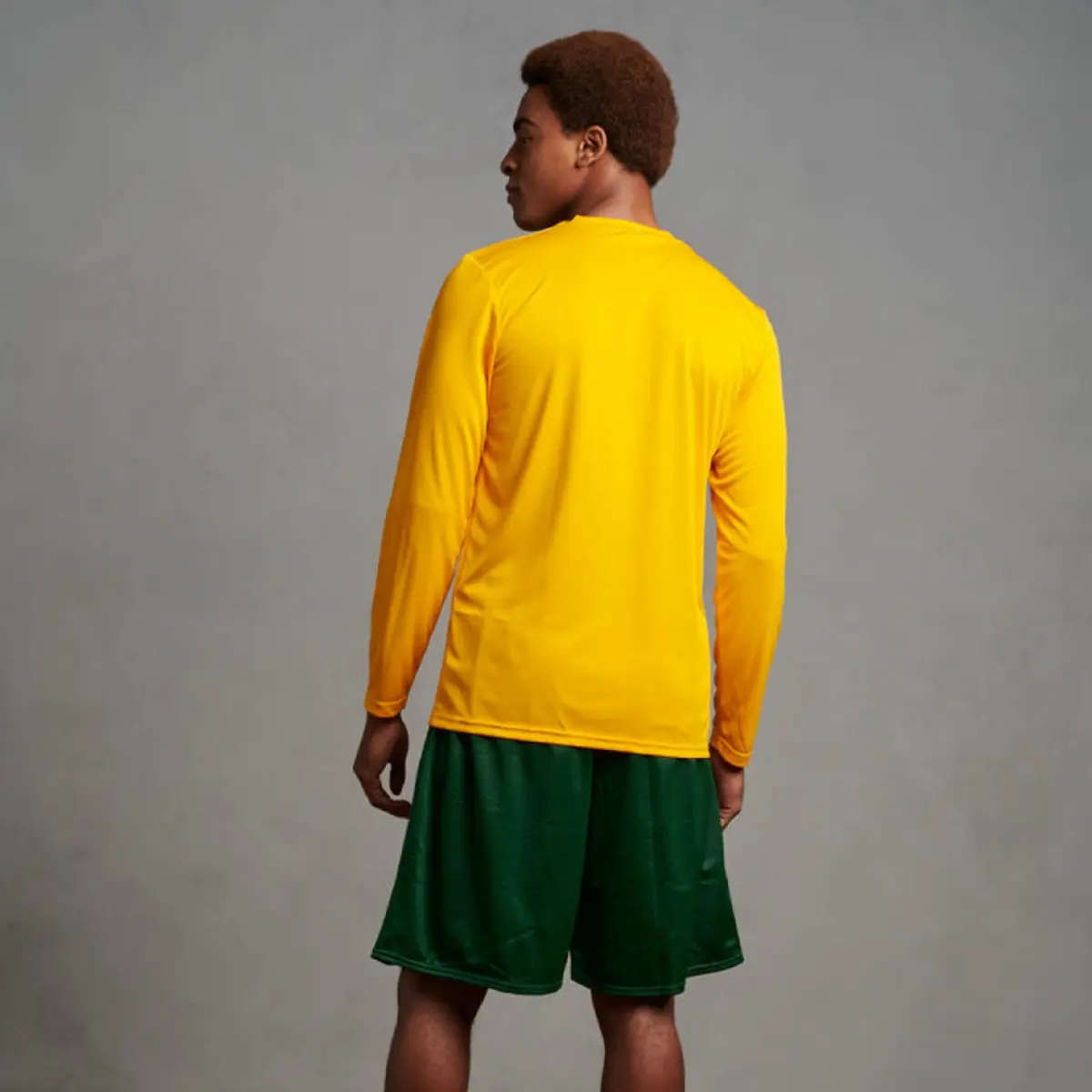 Russell Athletic Long Sleeve Performance Tee, Gold, Large | Moisture Wicking & UV Protection - view 3