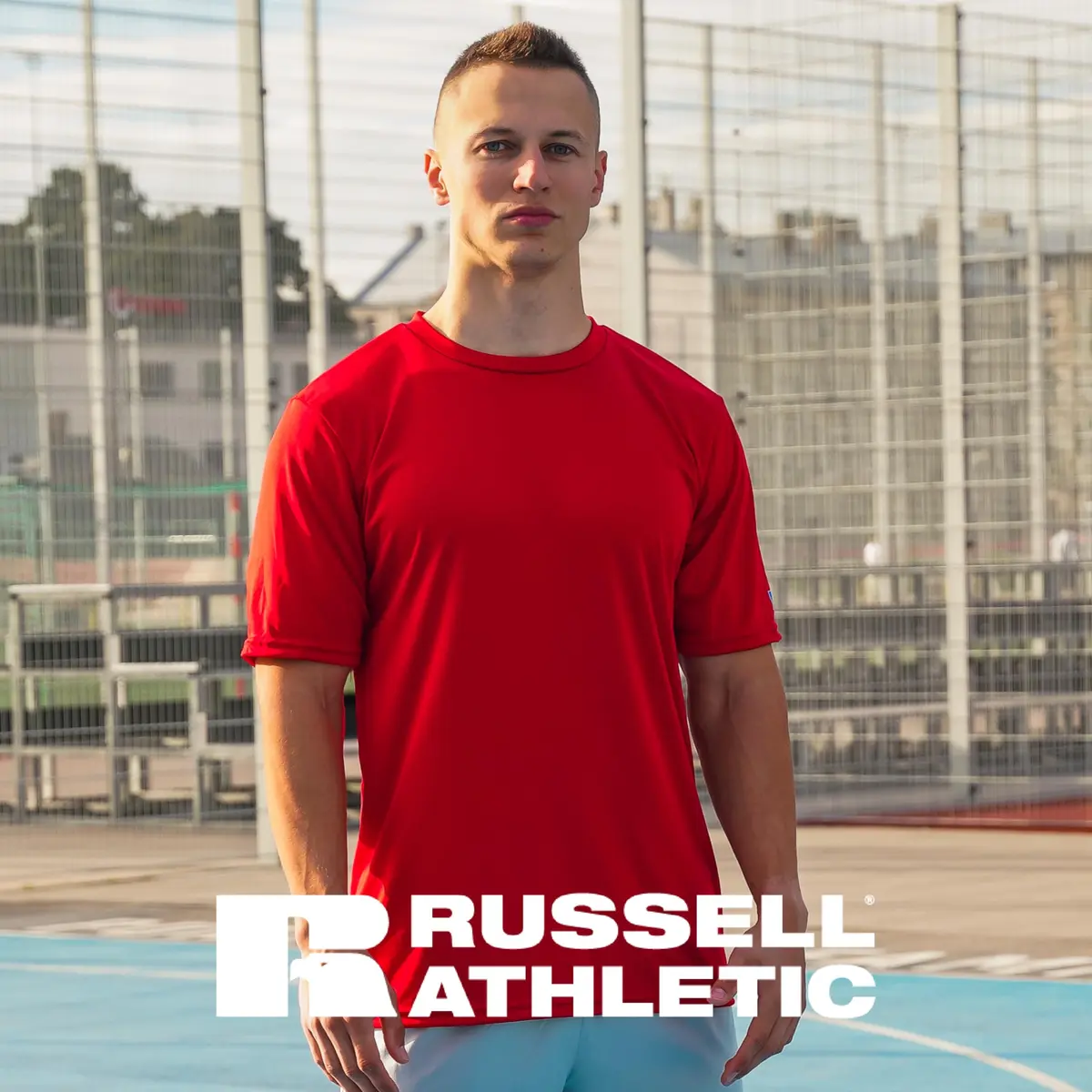 Russell Athletic Men's Short Sleeve Performance T-Shirt in Stealth 3X-Large | Moisture-Wicking, UV Protection, Odor Control - view 5