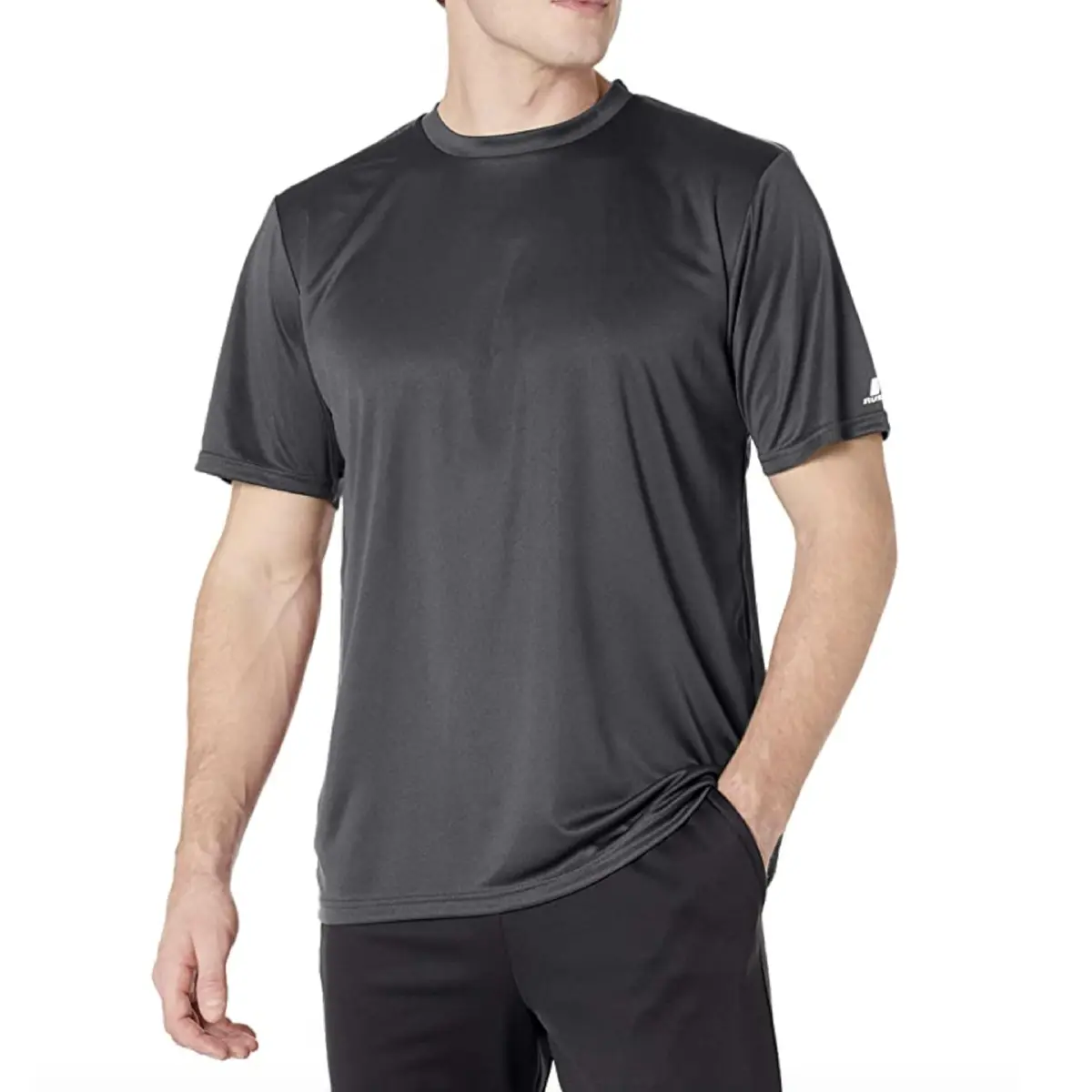 Russell Athletic Men's Short Sleeve Performance T-Shirt in Stealth 3X-Large | Moisture-Wicking, UV Protection, Odor Control - view 2