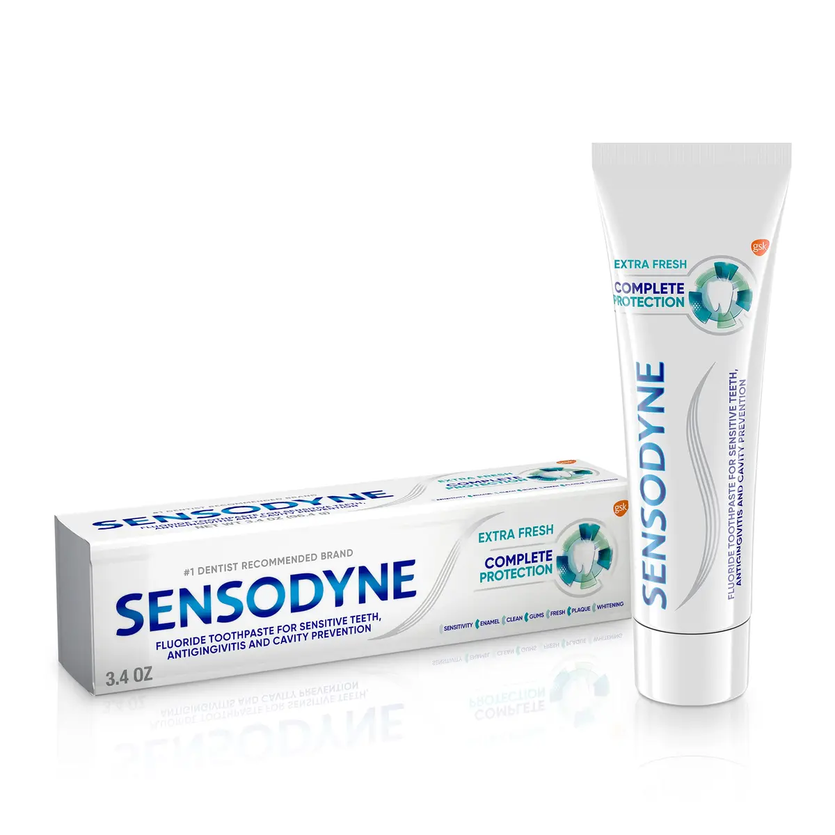 Sensodyne Complete Protection Sensitive Toothpaste Extra Fresh 3.4 oz (96 g) | Dentist Tested for Sensitivity - main product image