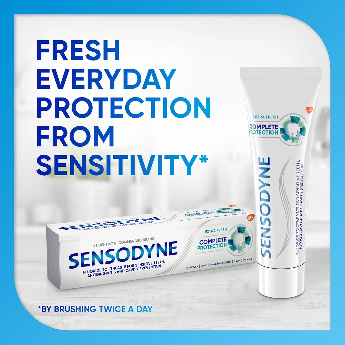 Sensodyne Complete Protection Sensitive Toothpaste Extra Fresh 3.4 oz (96 g) | Dentist Tested for Sensitivity - view 2