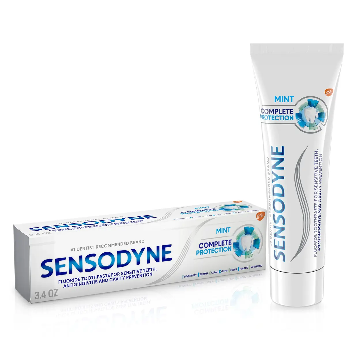 Sensodyne Complete Protection Sensitive Toothpaste 96.4ml (3.4oz) | 7 Benefits for Sensitive Teeth & Enamel - main product image
