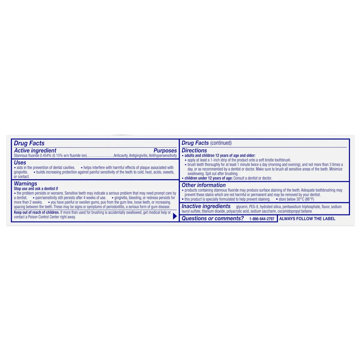 Sensodyne Complete Protection Sensitive Toothpaste 96.4ml (3.4oz) | 7 Benefits for Sensitive Teeth & Enamel - view 8