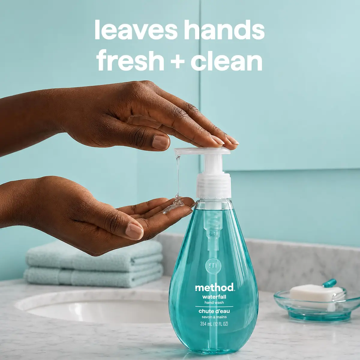 Method Gel Hand Wash Waterfall 355ml (12 fl Oz) | Plant-Based Cleansers for Soft, Clean Hands - view 6