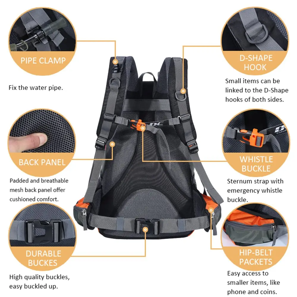 Diamond Candy 40L Hiking Backpack Waterproof Daypack for Men and Women | Lightweight, Breathable & Multiple Pockets - view 3
