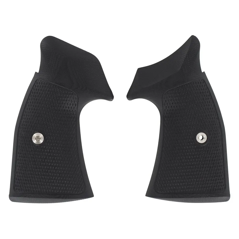 VZ Grips Smith & Wesson K/L-Frame Tactical Diamond Square Bottom Grip, Superior Comfort, Superior Control, Made in the USA, Black, Full Size, 2 Panels - main product image