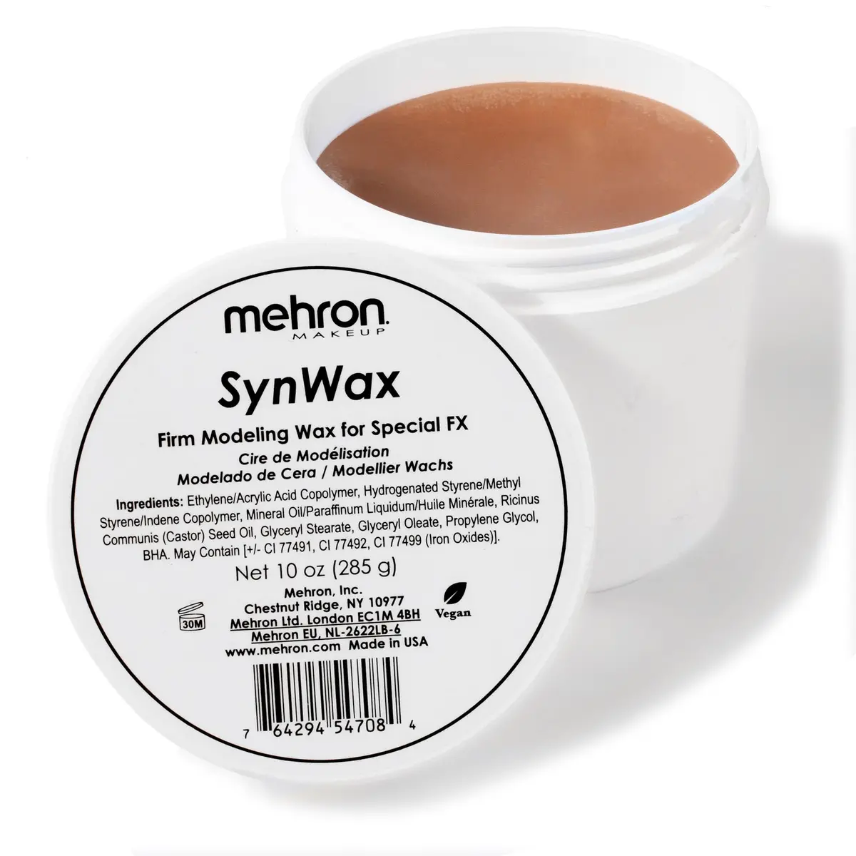 Mehron Makeup SynWax Special FX Modeling Wax 10 oz | Create Realistic Wounds & Scars - main product image