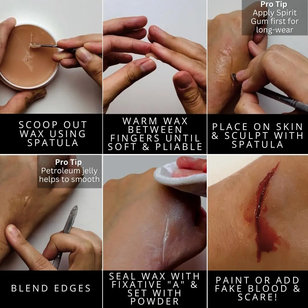 Mehron Makeup SynWax Special FX Modeling Wax 10 oz | Create Realistic Wounds & Scars - view 5