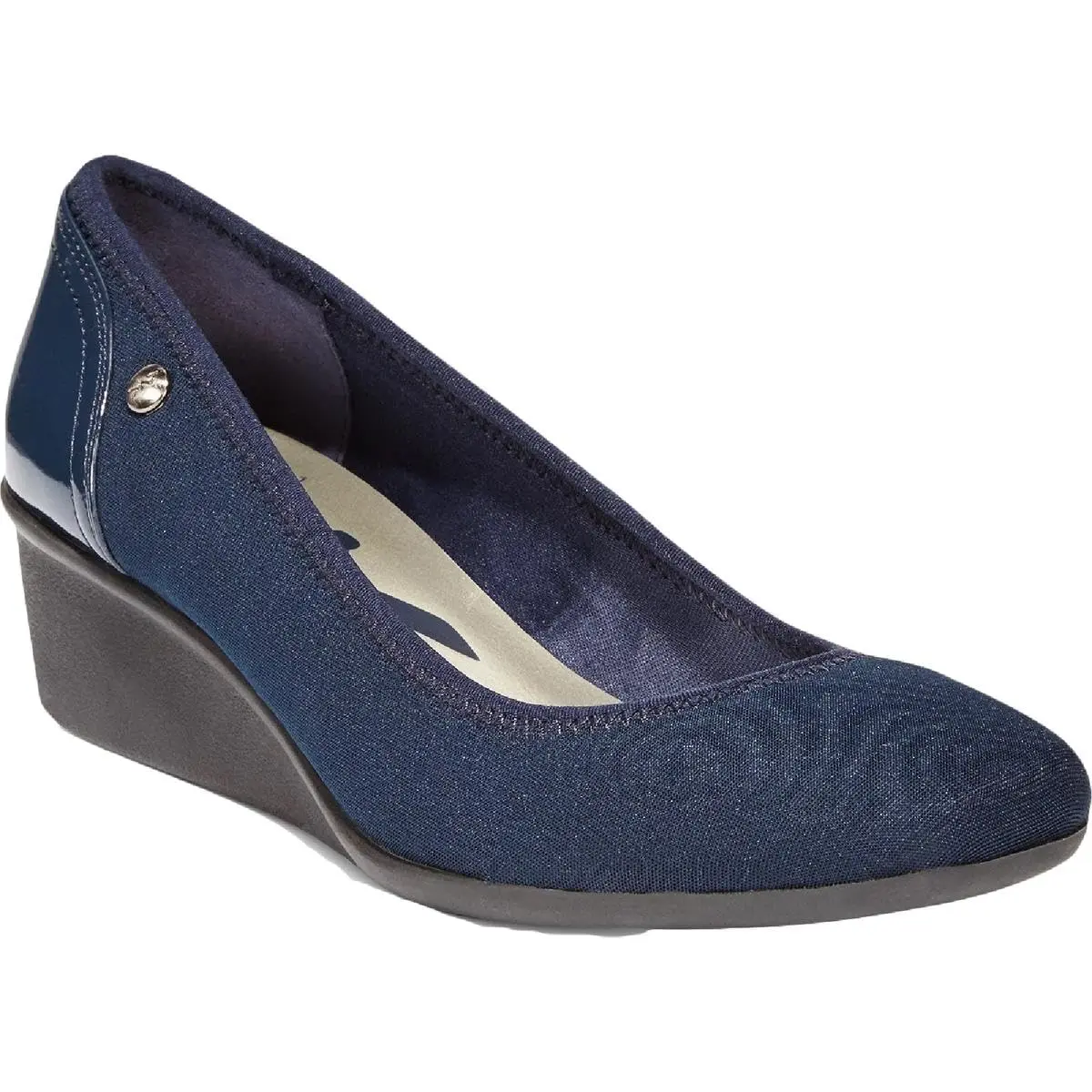Anne Klein Wisher Wedge for Women - 1.75-inch Heel - Fabric Upper Navy 6 M | Classic, Supportive & Versatile - view 5