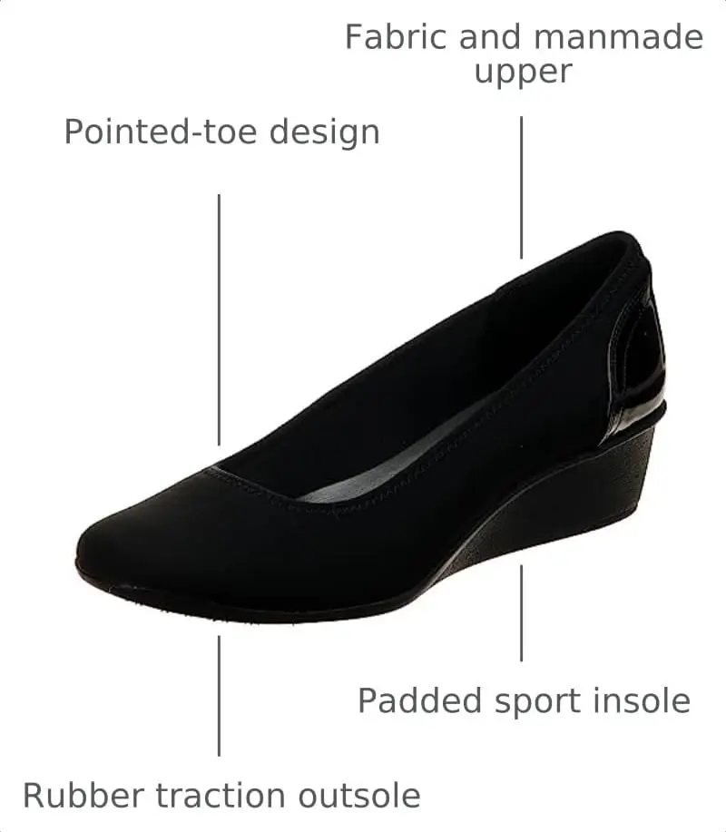 Anne Klein Wisher Wedge for Women 5.5 M | Patent Heel Overlay, Rubber Outsole - view 4