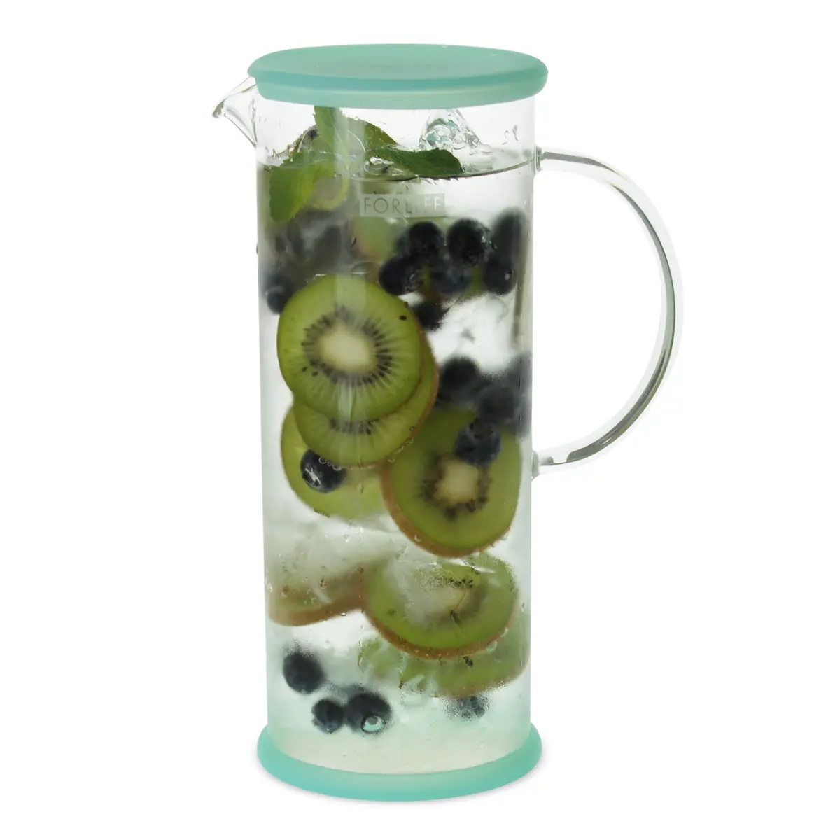 FORLIFE LUCENT Glass Iced Tea Jug with Capsule Infuser, 48-Ounce, Mint | Heat-Resistant Borosilicate & Stainless Steel Infuser - view 5