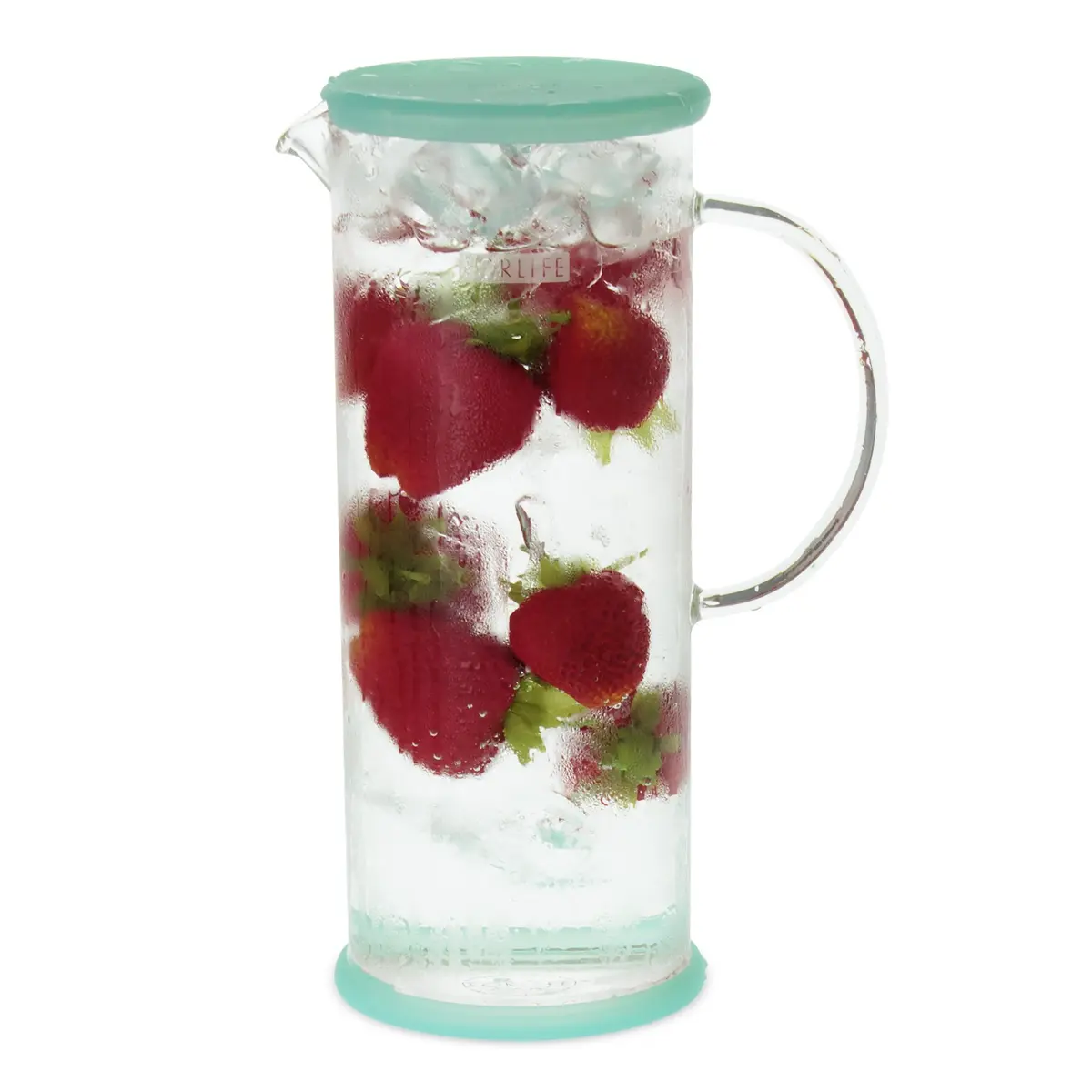 FORLIFE LUCENT Glass Iced Tea Jug with Capsule Infuser, 48-Ounce, Mint | Heat-Resistant Borosilicate & Stainless Steel Infuser - view 6