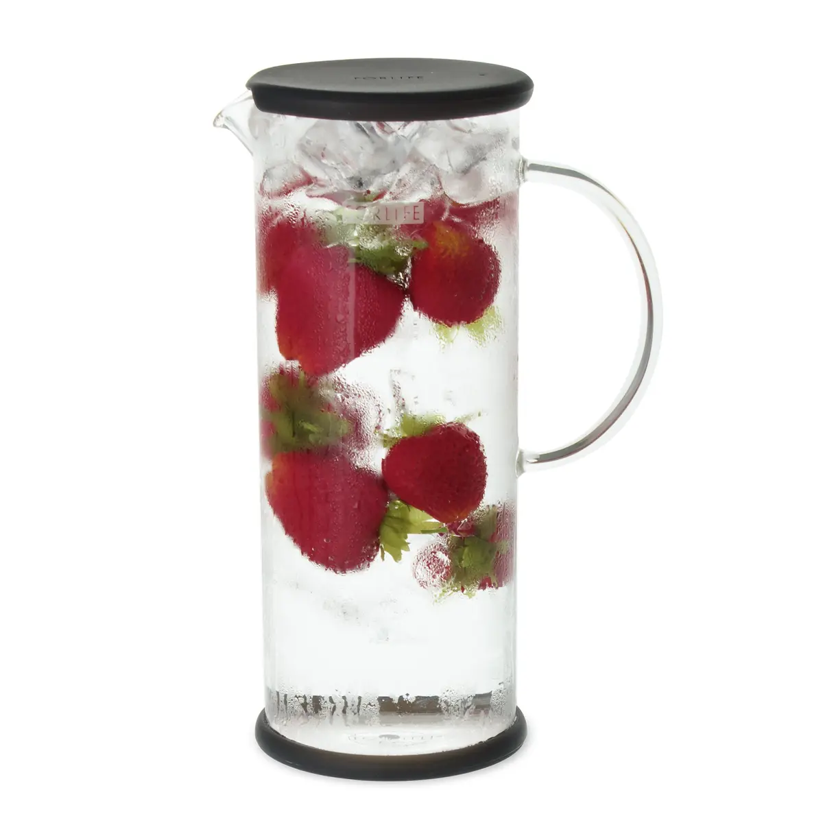FORLIFE LUCENT Glass Iced Tea Jug with Capsule Infuser 48oz Charcoal | Heat-Resistant Borosilicate & Stainless Steel - view 6