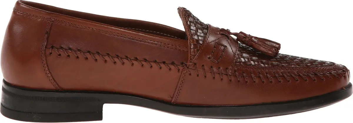 Nunn Bush Strafford Woven Moc Toe Loafer Cognac 8.5 | Classic Casual & Dress Shoe - view 3