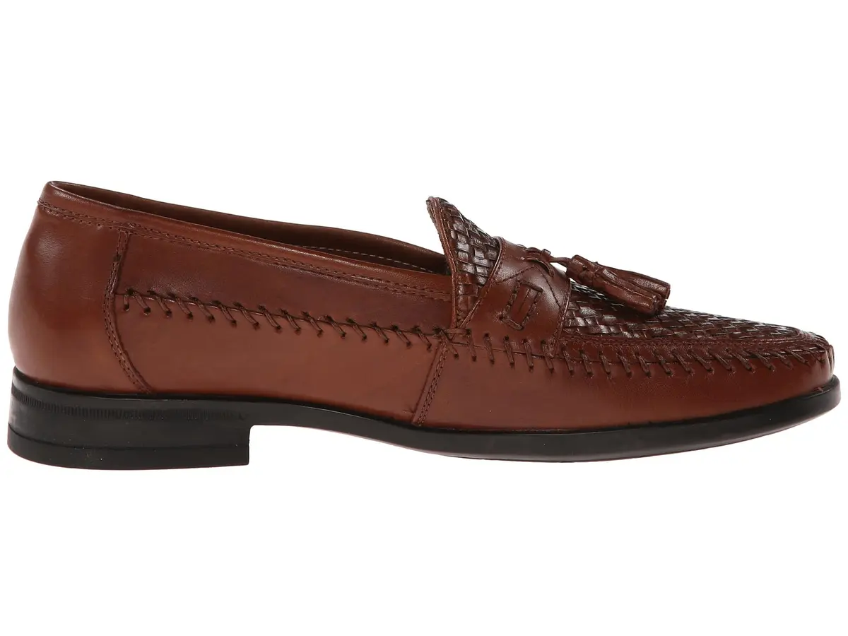 Nunn Bush Strafford Woven Moc Toe Loafer Cognac 10.5 | Classic Casual & Dress Shoe - view 4
