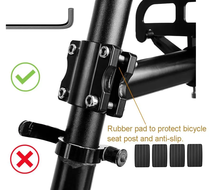 Outtag Bike Rear Rack Aluminum Alloy Bicycle Cargo Rack Max Weight 22lb | Durable & Adjustable - view 2