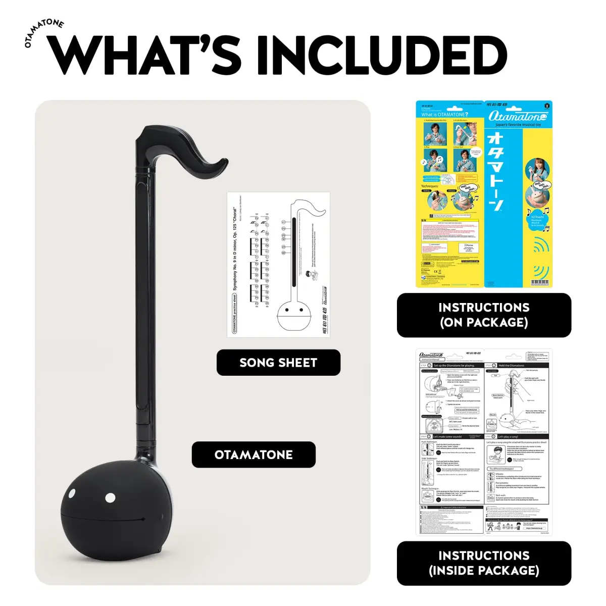 Otamatone Black Japanese Electronic Synthesizer Musical Instrument Toy | Fun & Easy to Play - view 6