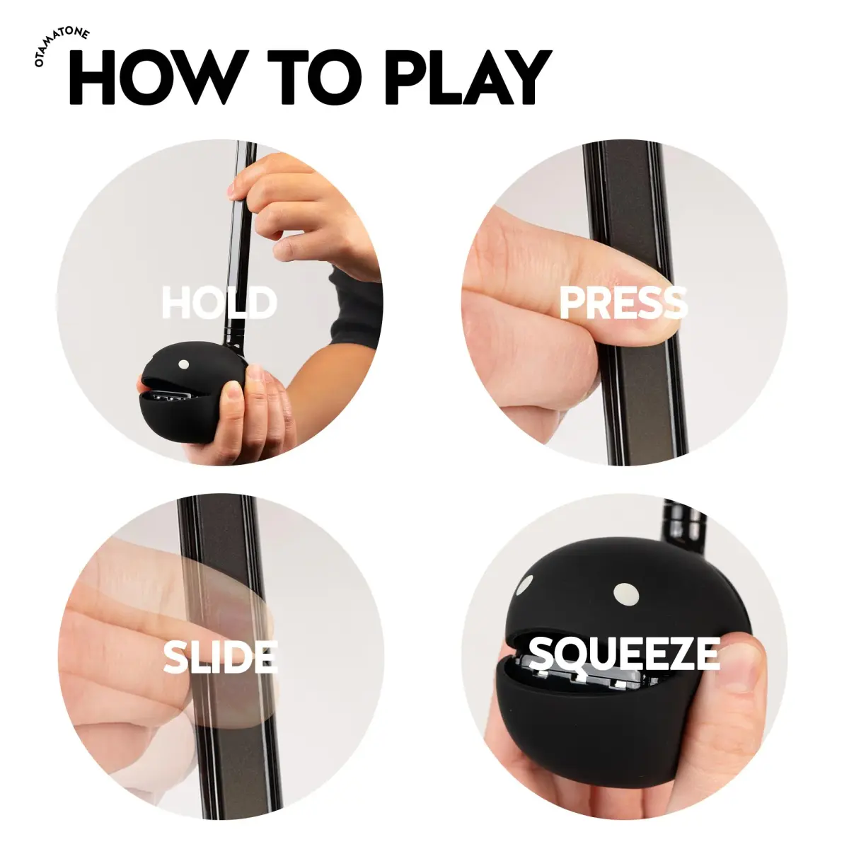 Otamatone Black Japanese Electronic Synthesizer Musical Instrument Toy | Fun & Easy to Play - view 2